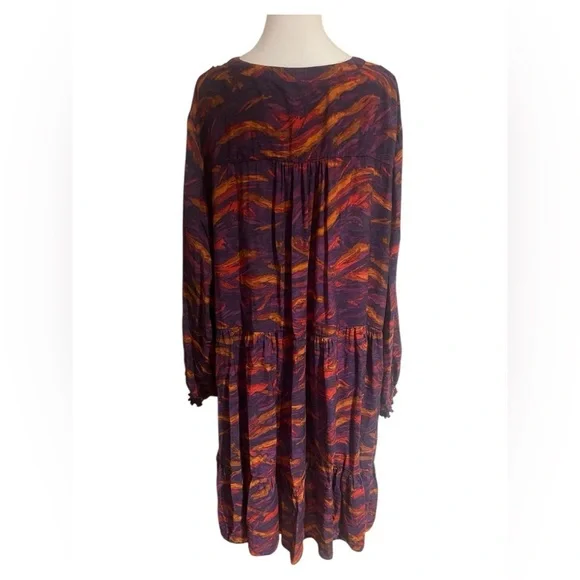 Terra & Skye Festival Dress 3X (24W– 26W)-Tiered, Puff Sleeve, Boho Style - Picture 2 of 7